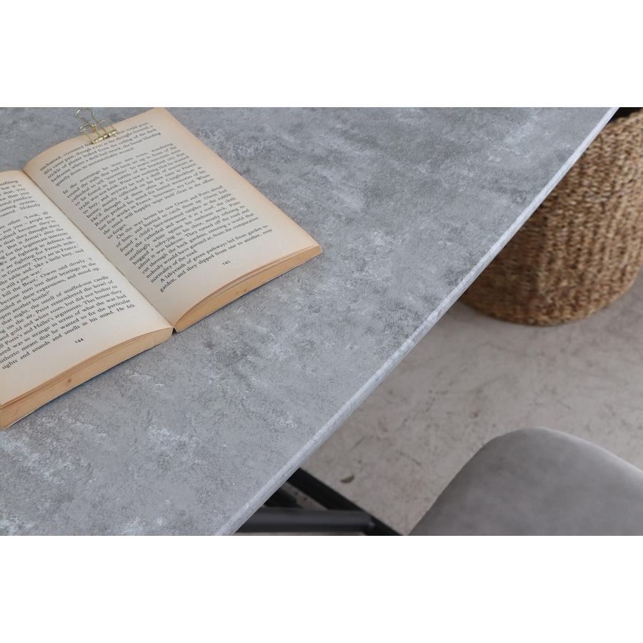 昇降テーブル　リフティング　リフト　角テーブル　コンクリート柄　90ｃｍ　折りたたみ　ダイニング　おしゃれ　収納　完成品　東馬　セラール　CR | 東馬 | 10