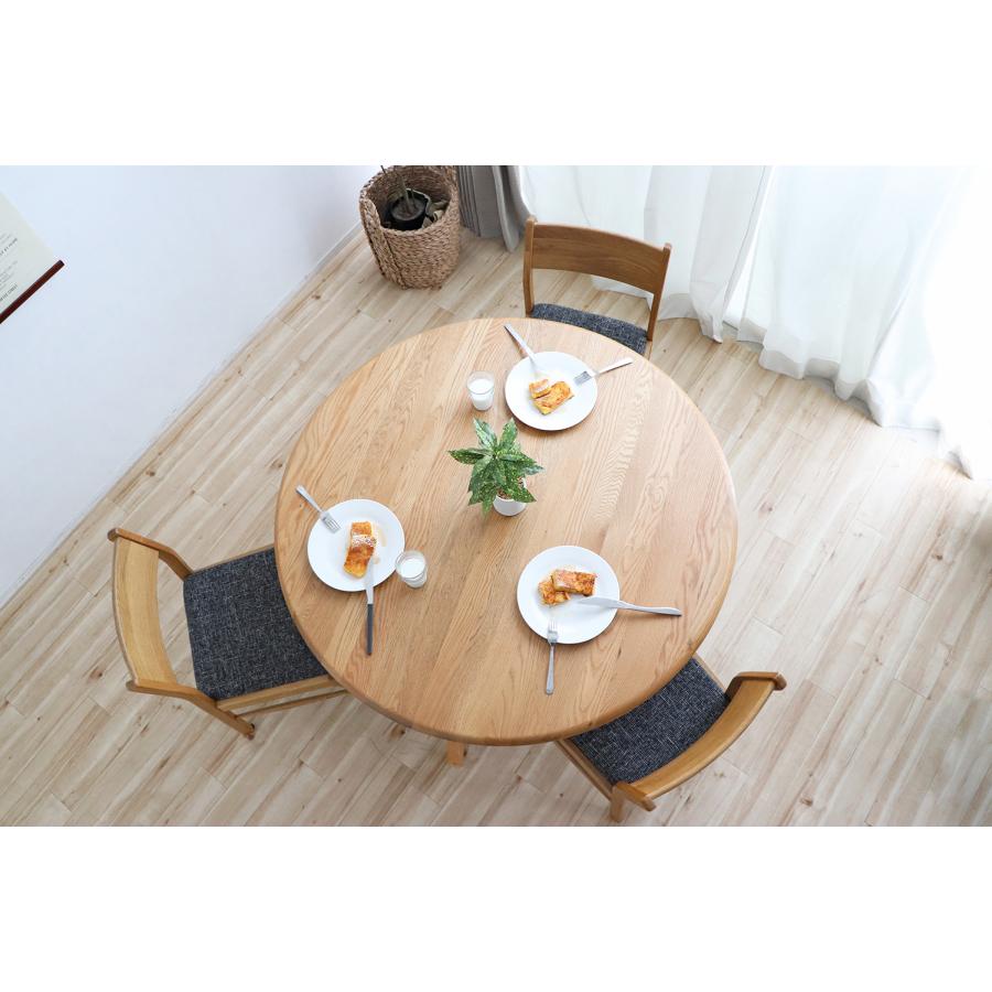 東馬（Tohma） 円形 丸ダイニングテーブル 食卓 リビング 天然木製