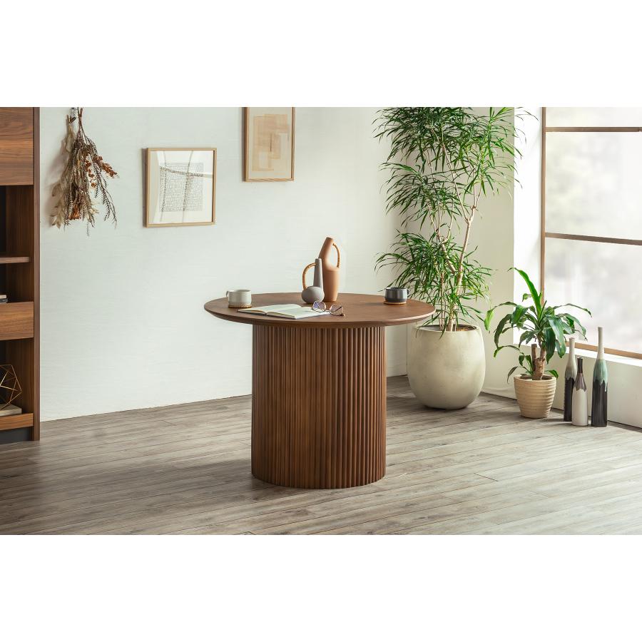 丸型ダイニングテーブル UPロペス　4人用 幅100cm 無垢 単品 ラウンドテーブル おしゃれ 北欧 オーク突板　丸形　東馬　椅子別売り | 東馬 | 08