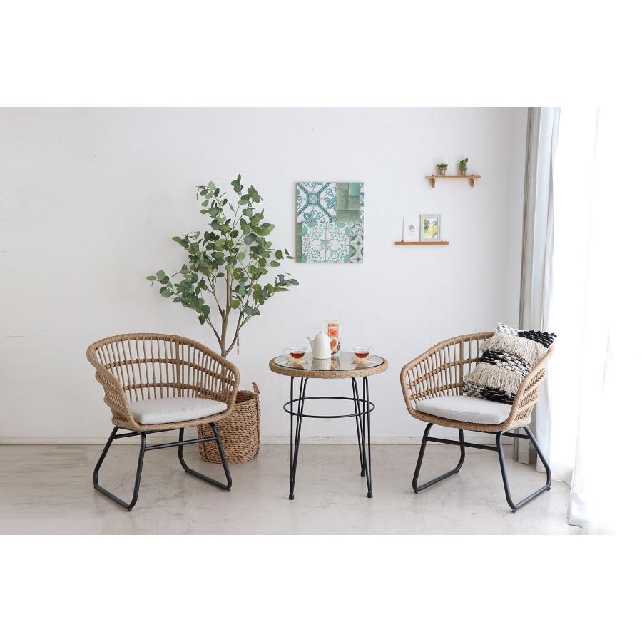 リゾート　カフェテーブル　ラタン調　丸テーブル　リゾネア　 | 東馬 | 08