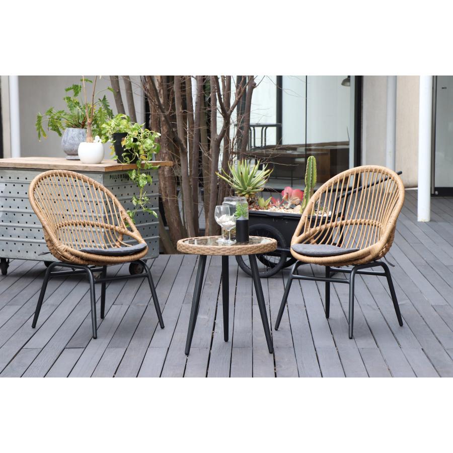 リゾート　サイドテーブル　ラタン調　丸テーブル　リゾネア　 | 東馬 | 02