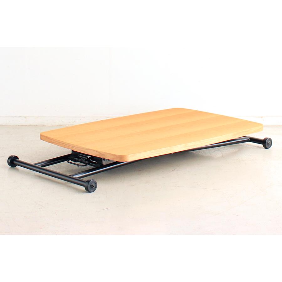 昇降テーブル　リフティング　リフト　角テーブル　90ｃｍ　折りたたみ　ダイニング　おしゃれ　収納　ナチュラル　完成品　東馬　ヴォール　 | 東馬 | 08