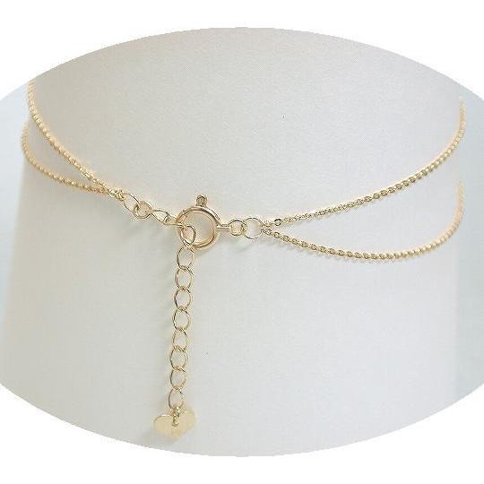 アンクレット　2連　k18イエローゴールドk18ホワイトゴールド k18 アンクレット メンズ 2連 ゴールド チェーン G-BALLER