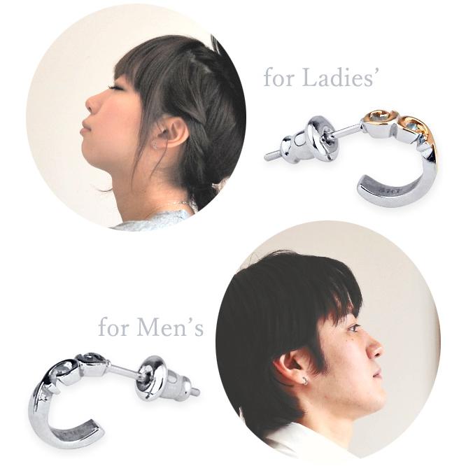 ペアピアス カップル ハート ピアス ペア ステンレス サージカル