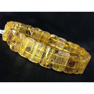 タイチンルチルクオーツ11mm≪バングルブレスレット≪安心写真の商品をお届け≫約25グラムの画像