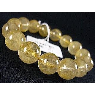 お金持ちになれる！？ルチルクオーツパワーストーンブレスレット【12