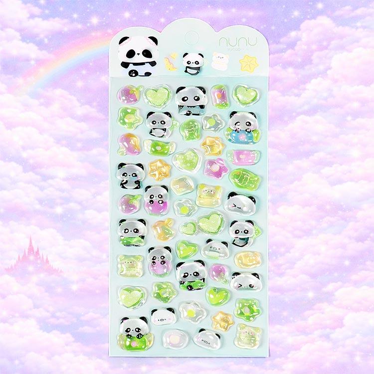 ぷくぷくシール パンダ等 SUN SUNタイルシール 7セット ボンボンドロップ 即納します 6枚セット かわいい「パンダ」プレミアムシールが必ず入っ