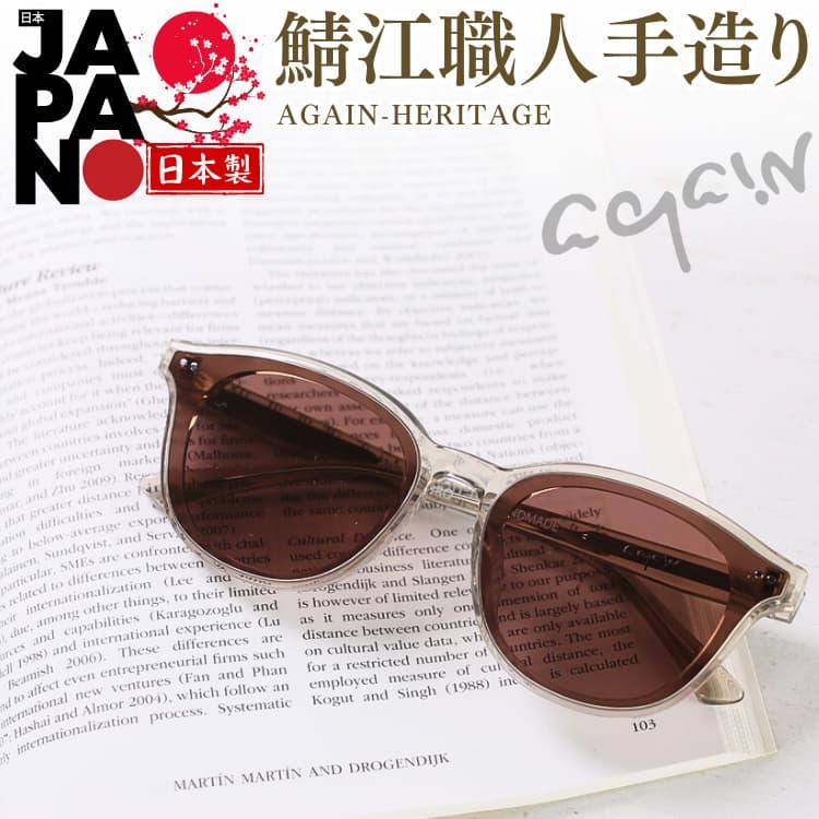 AGAINサングラスの20年超の歴史と信頼 最高峰2026年モデル AGAINサングラスHERITAGE(ヘリテージ)シリーズ鯖江製フラットレンズ CP11 爆買 | AGAIN | 03