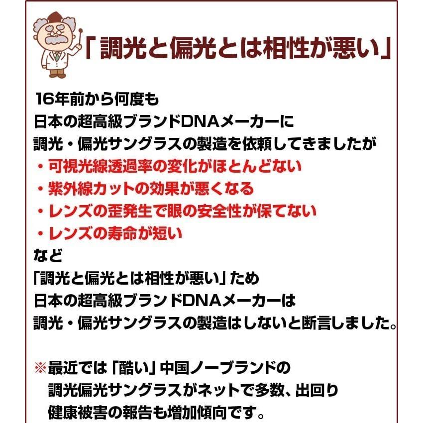 ★完売御礼★日本福井県のメーカー製 高品質 眼に優しい 安全なレンズ 2万2000円が60％OFF セール AGAIN調光サングラス/調光レンズ/マッドブラック加工 爆買　 | AGAIN | 10