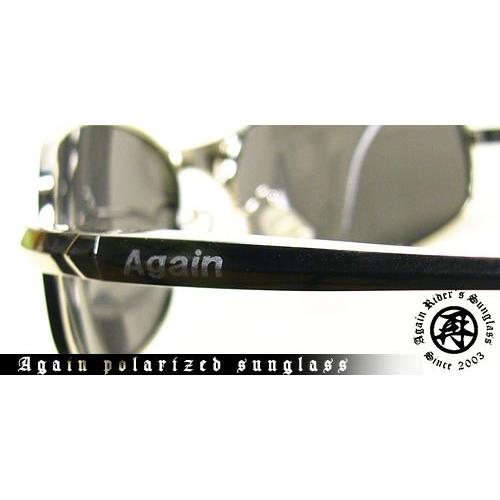 ★完売御礼★AGAINアゲイン/偏光サングラス/バネ丁番 UV 100％ カット | AGAIN | 01