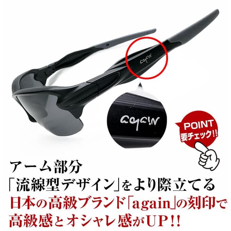 日本福井県メーカーの高品質 22,000円が59%OFF  AGAIN偏光サングラス マットブラック加工 全3色 日本TOP級ブランドDNAメーカー製 釣り ゴルフ スポーツに CP5 | AGAIN | 13