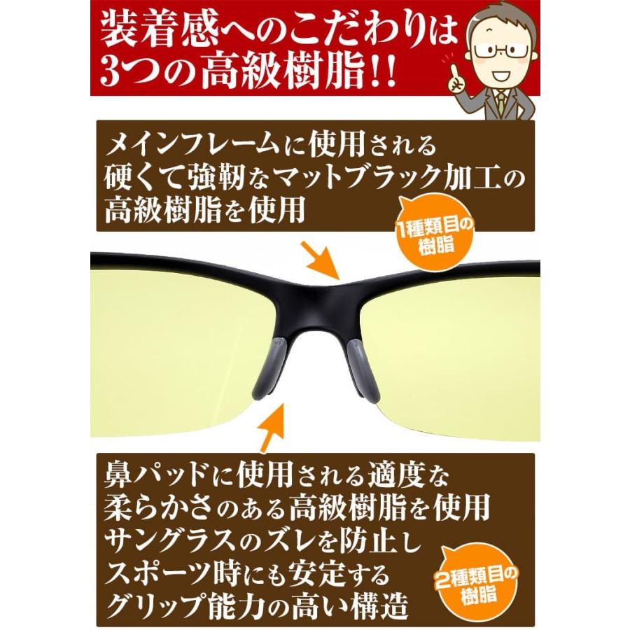 AGAINドライビングサングラス マットブラック加工 昼・夜兼用 日本TOP級ブランドDNAメーカー共同開発 22,000円が59%OFF セール CP5 | AGAIN | 08