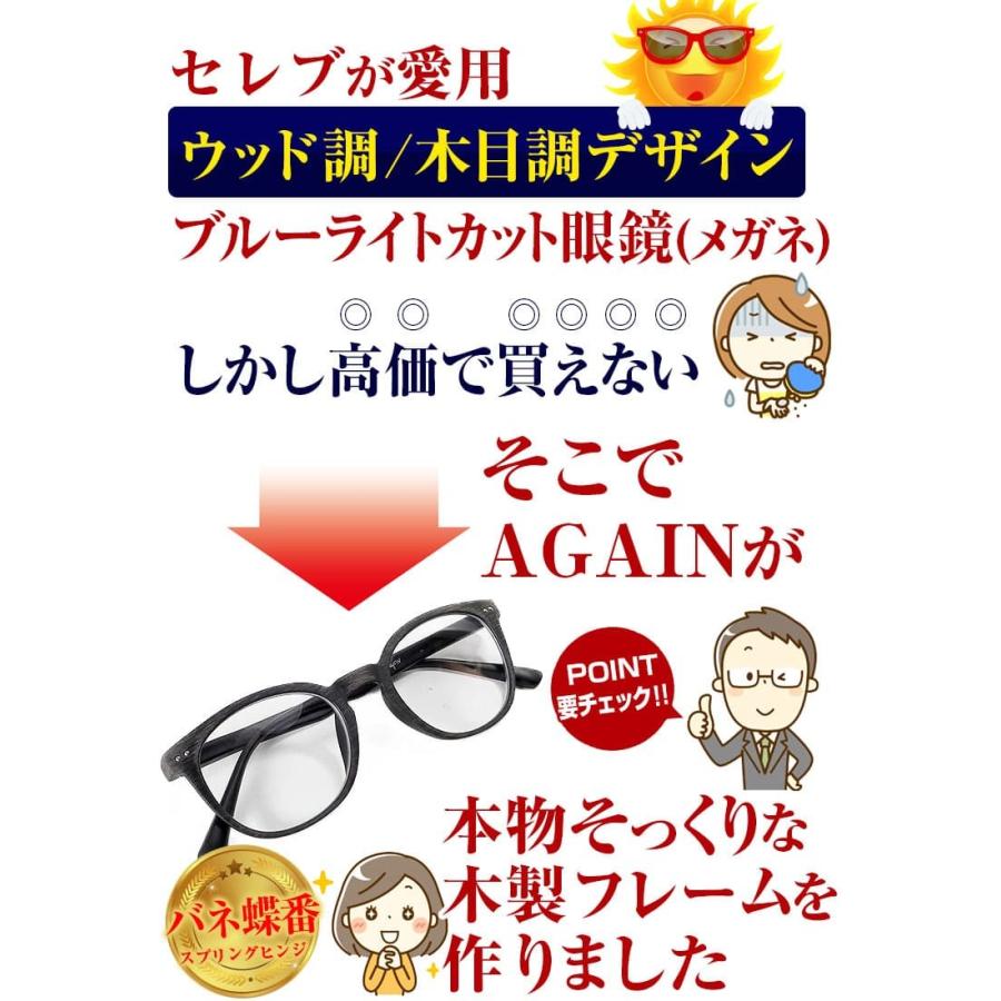 【ネコポス/ポスト投函】日本福井県の高品質レンズ紫外線99％カット　眼に安心　眼に優しい2万2,000円が77％OFF  屋外ではサングラス メガネ  UVカット 爆買 | AGAIN | 04