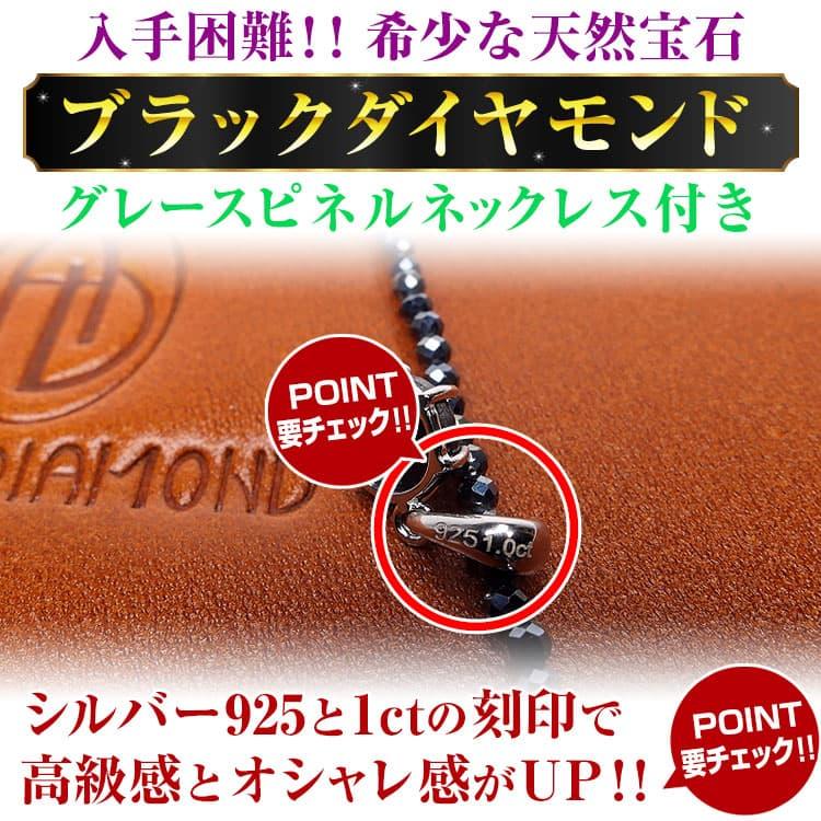 天然宝石 ブラックダイヤモンド 1ct ＼25万4,630円が76％OFF／ 後日レビューを書いてグレースピネルネックレス ・保証書・ ポーチがオマケ 芦屋ダイヤモンド｜again｜04