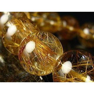 【宝石鑑別書つき】キャッツアイ≪コパー≫ルチルクオーツパワーストーンブレスレット【12〜14mm6Aクラス】