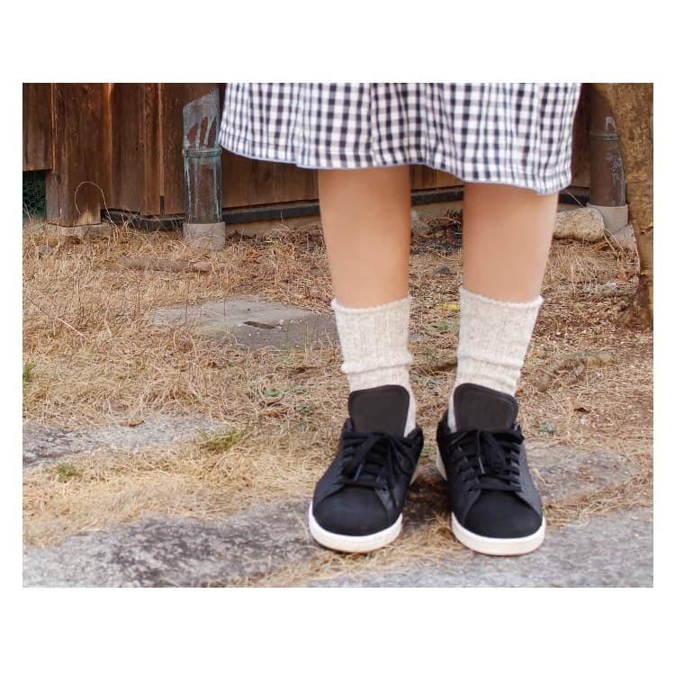 靴下 日本製 さらさら綿（コットン）素材 つぶつぶリブソックス レッグウェア クルー丈 冷房対策 履き心地バツグン Made in Japan ネコポス/ポスト投函 |  | 05