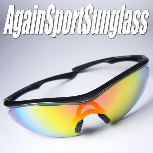AGAINスポーツサングラス正規品/アゲインサングラス/ゴルフ　ジョギング　野球に | AGAIN