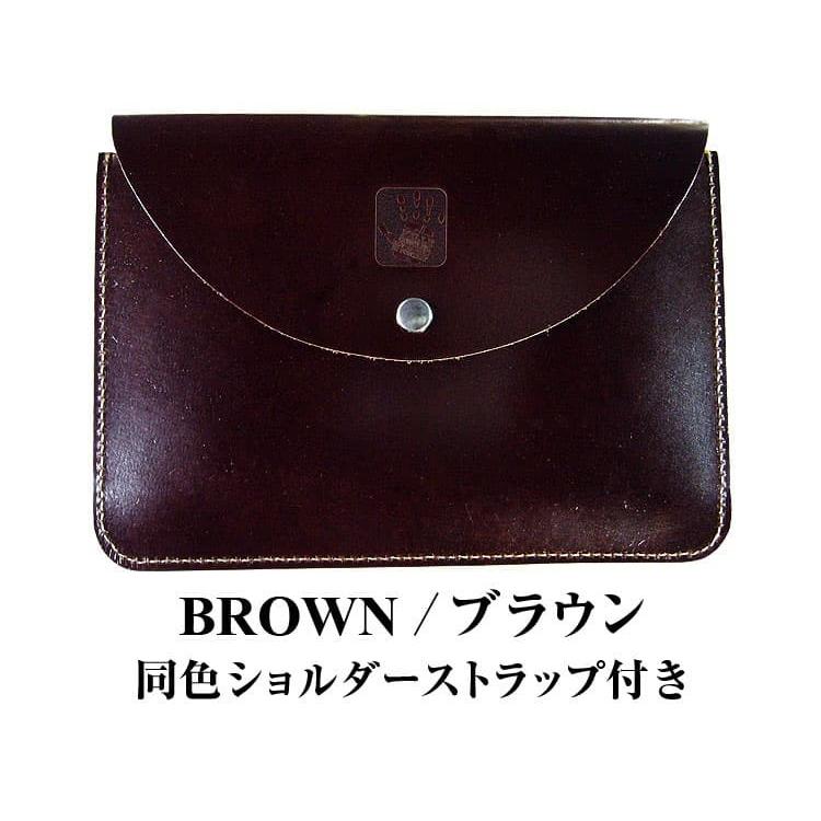 高級ヌメ革 イタリーレザー ショルダーポーチ 財布 サコッシュ 本革