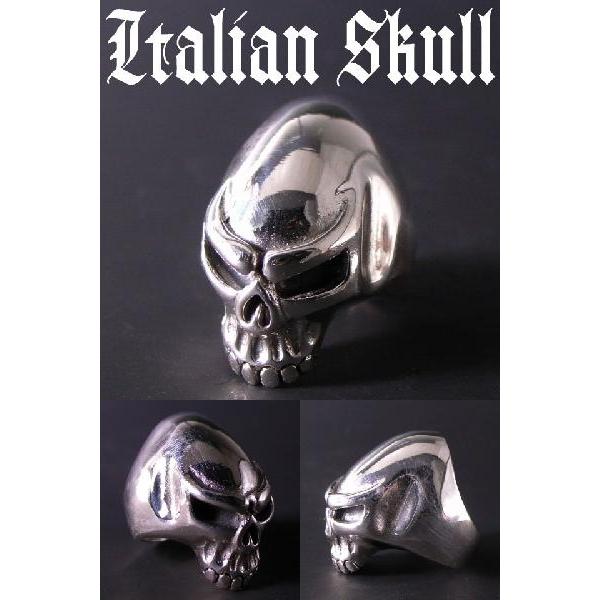 男前ガイコツ≪イタリアン・スカル≫シルバー925リング指輪 |  | 01
