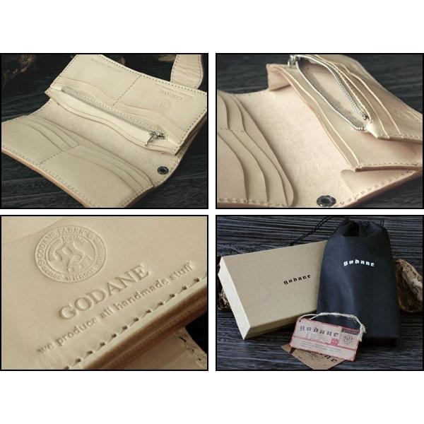 レザーウォレット長財布　カービング　GODANE GODANE☆匠の技≪フルカービング≫ワイルドフラワー♪コンチョ付き長