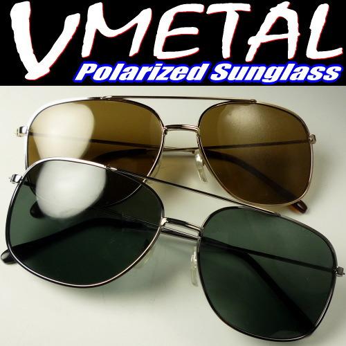 人気のツインブリッジ＝V-METAL♪おしゃれなウェリントンモデル♪偏光サングラス！ | 