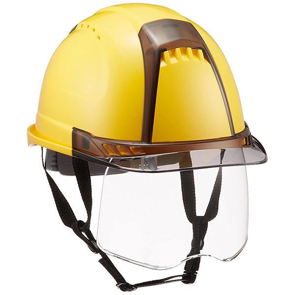 トーヨー ヘルメット シールド付 うす黄（ひさしスモーク） No391F-S-C トーヨーセーフティ | 