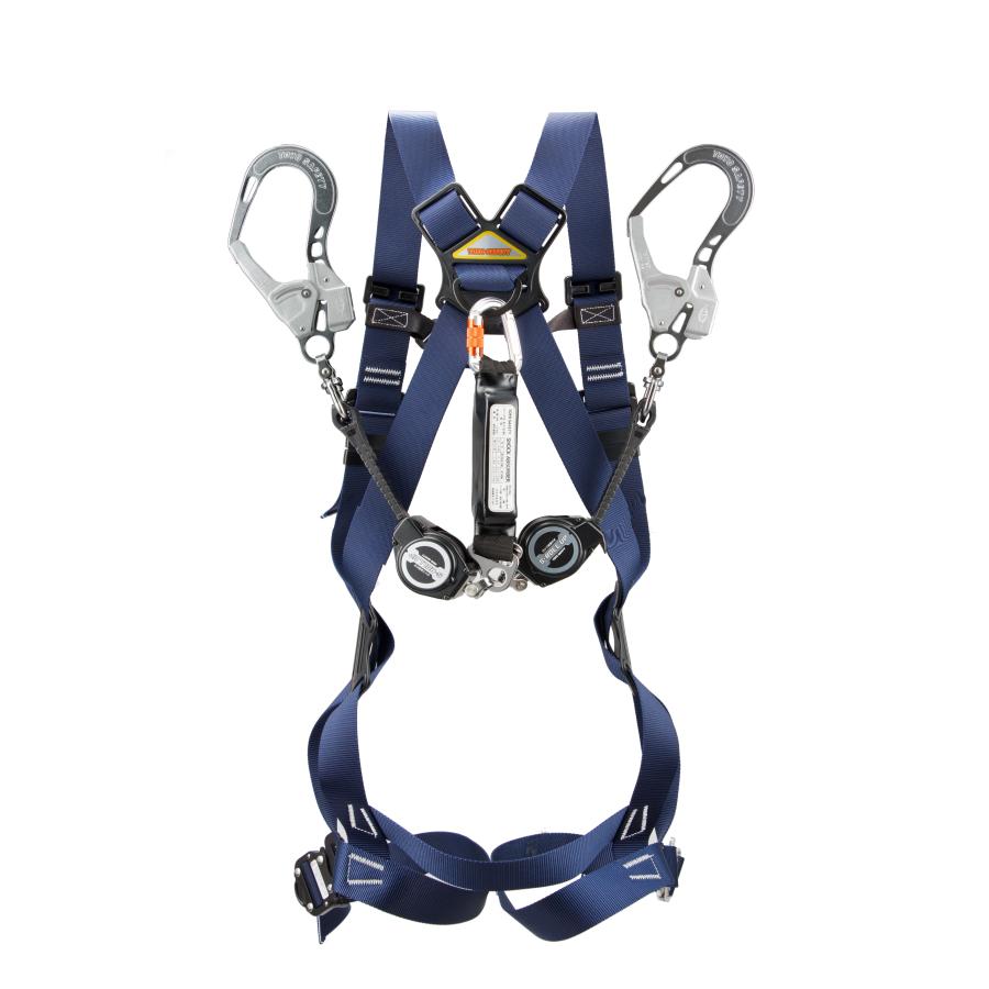 カルハーネスDXダブル　巻取り式ランヤード付き　FGH-26WM-NY　トーヨーセーフティ安全帯　TOYO | 