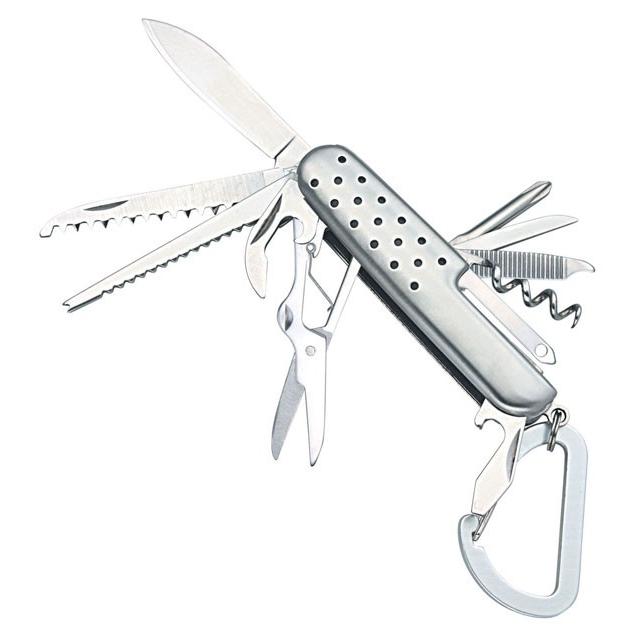 クロネコゆうパケット送料無料 カラビナ付 ミニ１４徳ツール K-12 冒険倶楽部工房 |  | 01