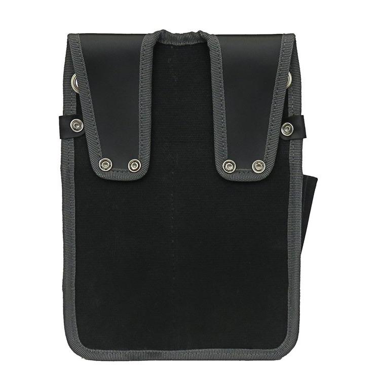 帆布 腰袋 電工用 ブラック 防水 内側ポケット付（M） 60-BK 鳶 |  | 02