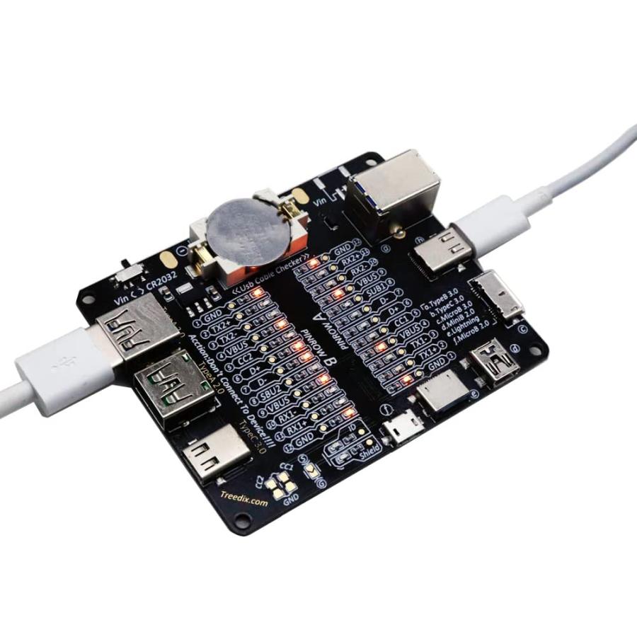 Treedix USBコネクタケーブルチェッカー テストボード データ転送 充電性能テスター type C/micro/type A/type B対｜agapansas｜06