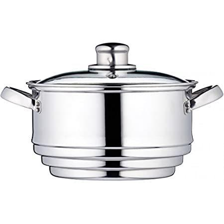 Kitchen Craft Universal-steamer For 16 - 20cm Pots, Stainless Steel, Silver並行輸入品 落し蓋