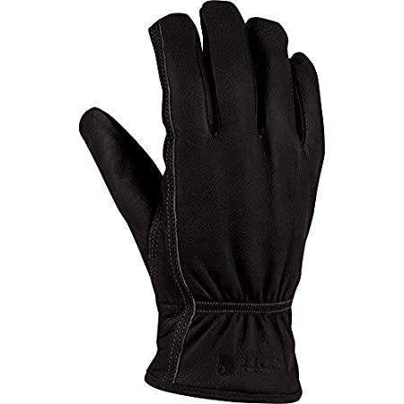 誕生日プレゼント Carhartt XX-La並行輸入品 Black, Glove, Work Driver Leather Grain Full Insulated Men's マフラー