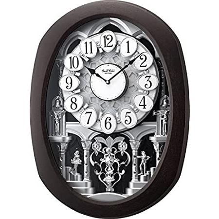 最新入荷 Rhythm Clocks "Encore Espresso" Magic Motion Clock並行輸入品 掛け時計、壁掛け時計