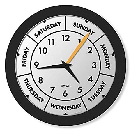 【福袋セール】  DayClocks Anal並行輸入品 Weekly – Frame Plastic Solid with Clock Wall Week-Day & Time 掛け時計、壁掛け時計