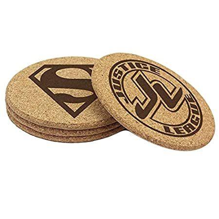 【一部予約販売】 Justice League Wo並行輸入品 Wonder Superman, (Batman, 8 Set Coaster Double-sided Cork コースター