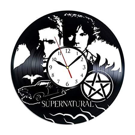 爆買い！ GoodIdea Art Supernatural Vinyl Record Wall Clock, Supernatural Handmade fo並行輸入品 掛け時計、壁掛け時計