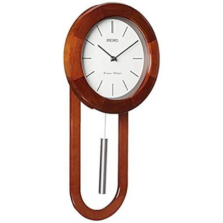 【レビューで送料無料】 Clock Wall Sleek & Circular SEIKO with Chimes並行輸入品 Dual and Pendulum 掛け時計、壁掛け時計