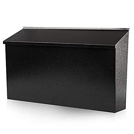 Kyodoled 亜鉛メッキスチールメールボックス、壁掛けメールボックス、Lサイズ ブラック並行輸入品