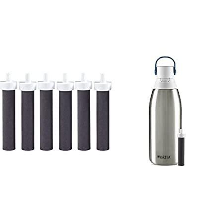 Brita Water Filter Bottles, 32 oz, Stainless Steel & Water Bottle Filter Re並行輸入品 落し蓋