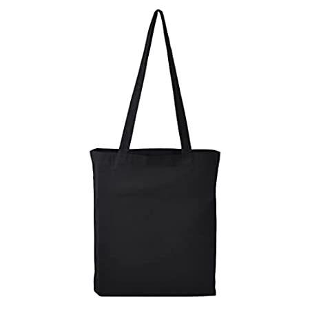 注目ブランド Black Cotton Tote Bag Eco-Friendly, Recycled, Shopping, Holidays, Merchandi並行輸入品 トートバッグ