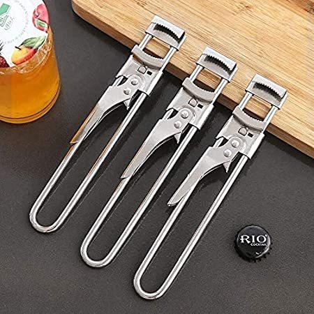 ステンレススチール 缶切り クリエイティブ 調節可能 多機能 ボトルジャー オープナー ワイン ビール 缶 コルクスクリュー 家庭用 3個パック並行輸入品 64 Off