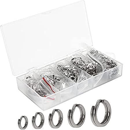 21 新作 Ripakiya 0個 高強度 ヘビーステンレススチール スプリットリング ダブルスナップループ ルアーコネクター 5サイズ 釣り ルアー タックル並行輸入品 フィッシングプライヤー Psicanalise Sp Com Br