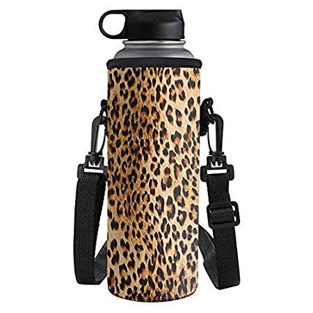 注目ブランドのギフト for Carrier Bottle Water Print Leopard Biyejit Kids Water並行輸入品 Insulated Adults, クーラーバッグ、保冷バッグ