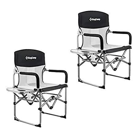 【在庫処分】 Folding Duty Heavy Chair Camping KingCamp Mesh T並行輸入品 Side and Handle with Chair アウトドアチェア