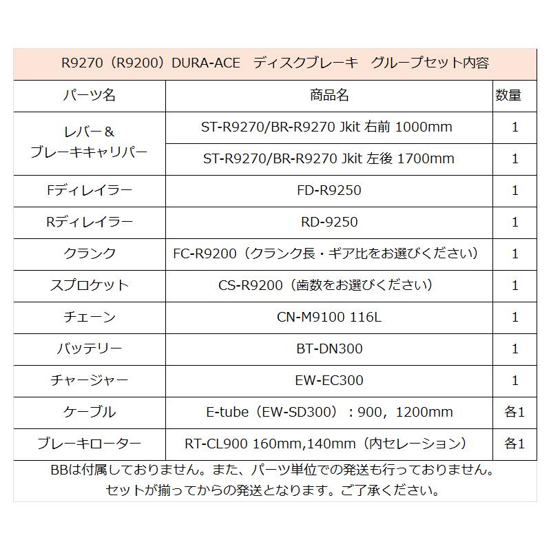 Shimano シマノ DURA-ACE デュラエース R9270 Di2 12S ディスク Shimano シマノ DURA-ACE デュラエース R9270 Di2 12S ディスク