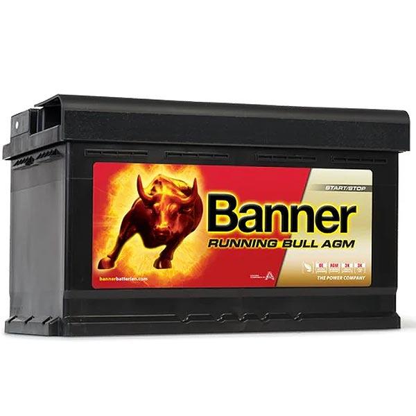 欧州車用カーバッテリー Banner バンナー AGM58001 Running Bull AGM 80A/LN4 工具 DIY 【新品