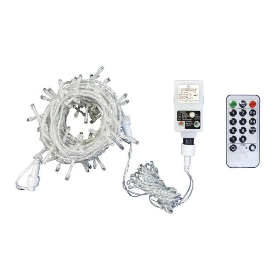 シャインライト100球 アダプター付 シルバーコード(青／ADC100B)クリスマスライト イルミネーション クリスマスツリー | コロナ産業 | 01