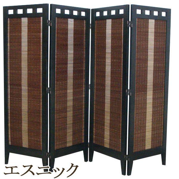 曙工芸製作所 高級ステンドスクリーン アンティークパーテーション4連