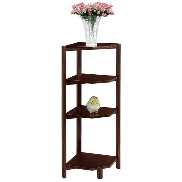 コーナーラック おしゃれ 収納 ラック シェルフ 飾り棚 棚 角 花台 シェルト0503BR SHERTO 新生活