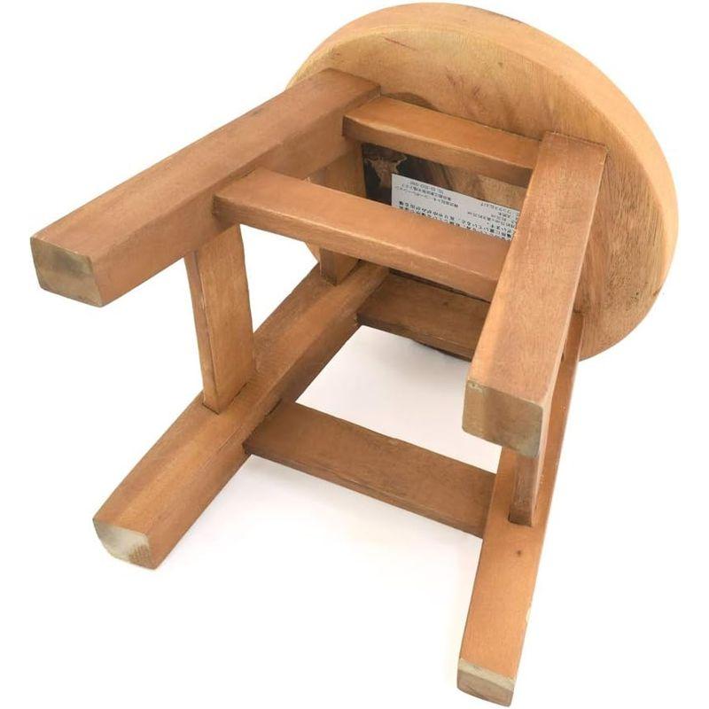木製 イス 椅子 ナチュラル雑貨 ラウンドスツール ハワイアン 雑貨 (シロクマ)